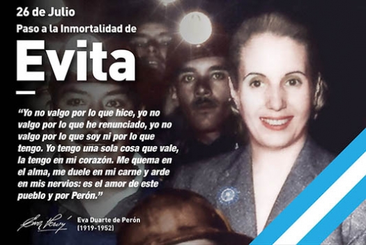 26 de julio - Paso a la Inmortalidad de Eva Perón