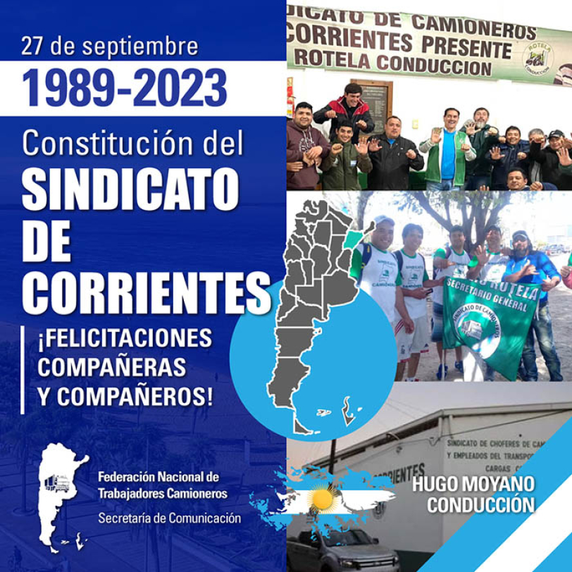 27 de septiembre - Creación del Sindicato de Corrientes en 1989