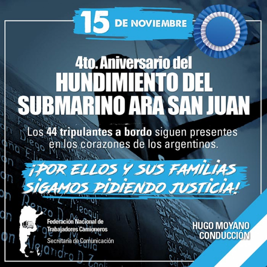 15 de noviembre - Hundimiento del submarino Ara San Juan