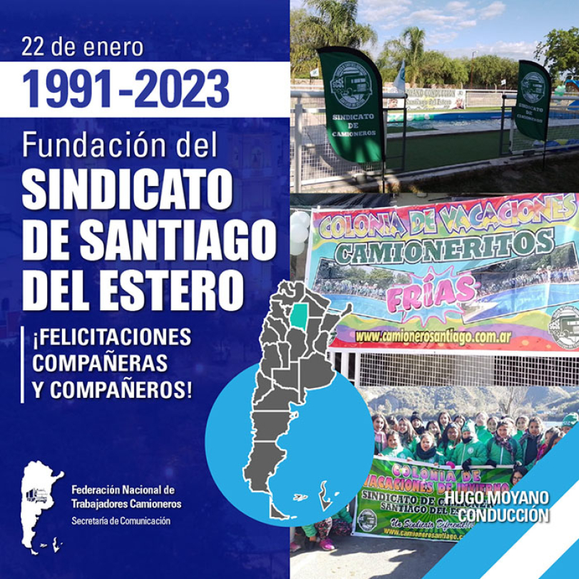 1991- 2023 Fundación del Sindicato de Santiago del Estero