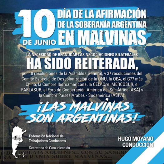 10 de junio - Día de la Soberanía Argentina en Malvinas