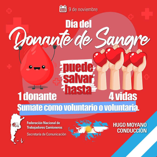 9 de noviembre - Día Nacional del Donante de Sangre