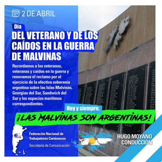 2 de abril Día del Veterano y de los Caídos en la Guerra de Malvinas