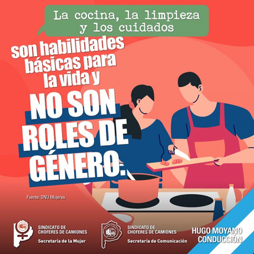 La cocina, La limpieza y los cuidados  son habilidades básicas para la vida y no son roles de género