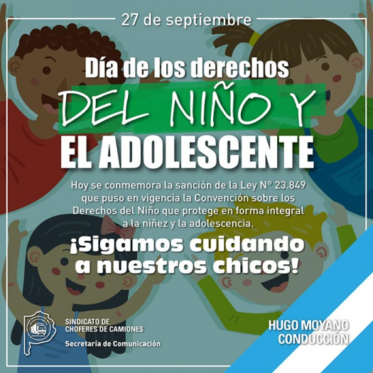 27 de septiembre - Día de los derechos del Niño y el Adolescente