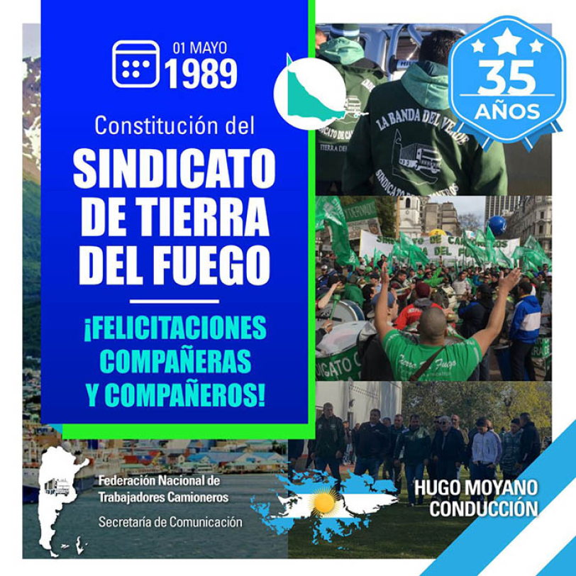 1 de mayo de 1989 Constitución del Sindicato de Tierra del Fuego